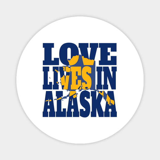 Love Lives in Alaska Magnet by DonDota